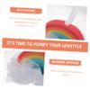 2Pcs Rainbow Design Bath Sponges Gentle Exfoliating Shower Scrubbers Soft Texture for Smooth Skin Fun Bathing Experience for Boys view 3