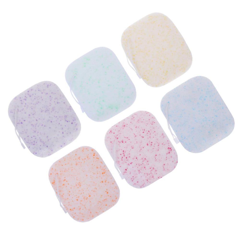 6pcs Thickened Makeup Pads Portable Cleansing Sponges for Deep Cleansing Exfoliation and Oil Removal for Women and Men Reusable Face Cleaning Tool