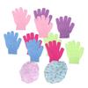 1Set Exfoliating Bath Gloves and Lace Bath Cap Men and Women Protective Shower Hat Kit for Smooth Skin and Hair Protection view 2