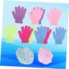 1Set Exfoliating Bath Gloves and Lace Bath Cap Men and Women Protective Shower Hat Kit for Smooth Skin and Hair Protection view 3