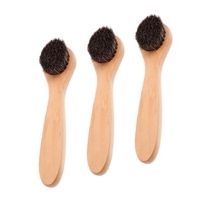 3Pcs Soft Facial Cleansing Brush with Wood Handle Gentle Skin Brush for Exfoliation and Makeup Removal Face Scrubber for Daily Skin Care and Radiance