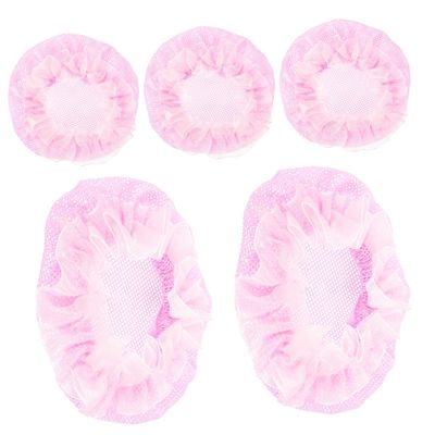 Didiseaon 5pcs Pink Invisible Hair Bun Nets for Women Dancing Hair Accessories Soft Elastic Cover for Ballet and Dance