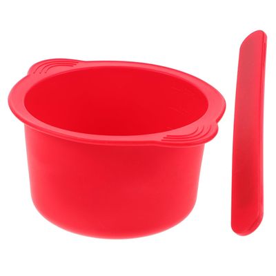2Sets Silicone Wax Warmer Liner Bowls Hair Removal Replacement Bowls with Stirring Sticks for Easy Mixing and Application