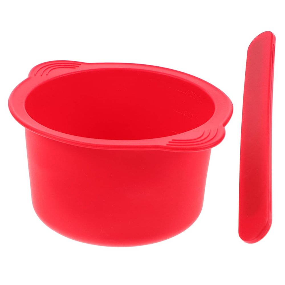 2Sets Silicone Wax Warmer Liner Bowls Hair Removal Replacement Bowls with Stirring Sticks for Easy Mixing and Application