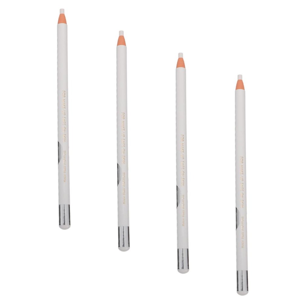 SHERCHPRY 4pcs White Eyebrow Pencil Smudge Eyeliner for Women Eye Liners Lady Eyeliner Supply Makeup Accessory