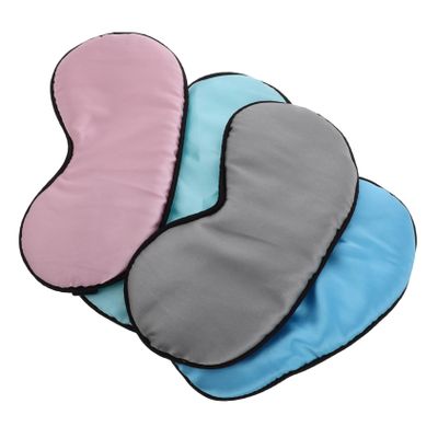 4pcs Double Sided Eye Mask Imitation Silk Sleeping Shades for Travel Naps and Relaxation Soft Lightweight and Light Blocking Design