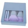 1Set Compact Makeup Brush Set with Built In Mirror Travel Makeup Brush Quick Touchups Lightweight Design for Everyday Use Go Application view 1
