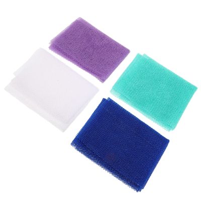 4pcs Long Exfoliating Washcloth Korean Body Scrubber for Shower Bath Cloth for Full Body Exfoliation Rich Creation Skin Smooth for Men Women