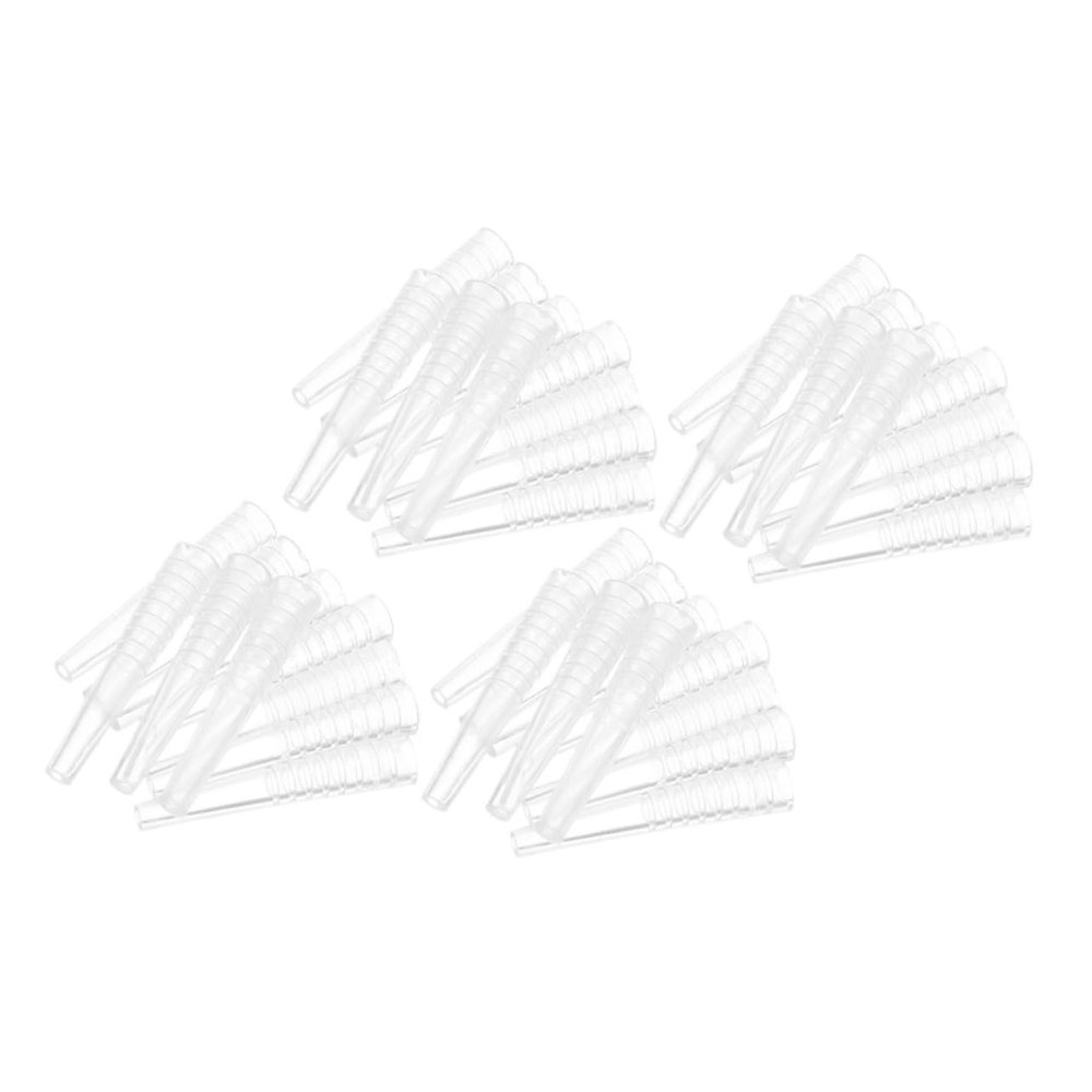 60pcs Silicone Transparent Tweezer Tip Covers Protective Sleeves for Eyelash Grafting Tweezers Durable and Easy to Clean Tip Cases for Professional Use