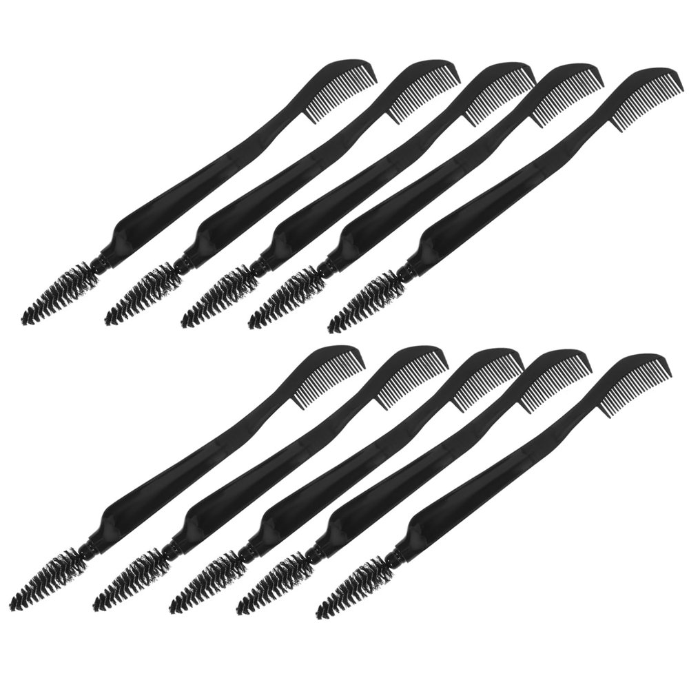10Pcs Eyebrow Brush Eyelash Comb Dual Use Makeup Tool for Precision Grooming Portable Design for Travel and Outdoor Use Lightweight and Versatile for Eyebrow