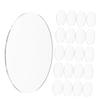 30pcs Oval Mirror Pieces Small Glass Mirrors for DIY Crafts Makeup Accessories High Definition Reflection for Art Projects Custom Designs view 1