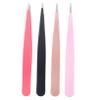 4Pcs Stainless Steel Eyebrow Clamps Pointed Mouth Tweezers for Makeup and Grooming Durable and Lightweight for Removal and Travel view 1