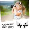 10Pcs Angel Wing Bow Hair Clips for Cute Hair Accessories Double Clip Design for for School Parties and Everyday Wear view 3