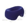 Beaupretty Memory Foam Massage Table Face Pillow Cooling Silk Cover Detachable Headrest Cushion for Spa and Home Use Ergonomic Design in Navy Blue view 2