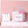 2Packs Cotton Buds Double Head Disposable Makeup Swabs for Ear Cleaning Cosmetics Practical Cotton Swabs Pink White for Home Travel view 2