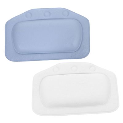 2Pcs Comfortable Bathtub Pillow Supple Bath Head Rests for Head Neck and Back Support Durable and Breathable for Spa and Relaxation