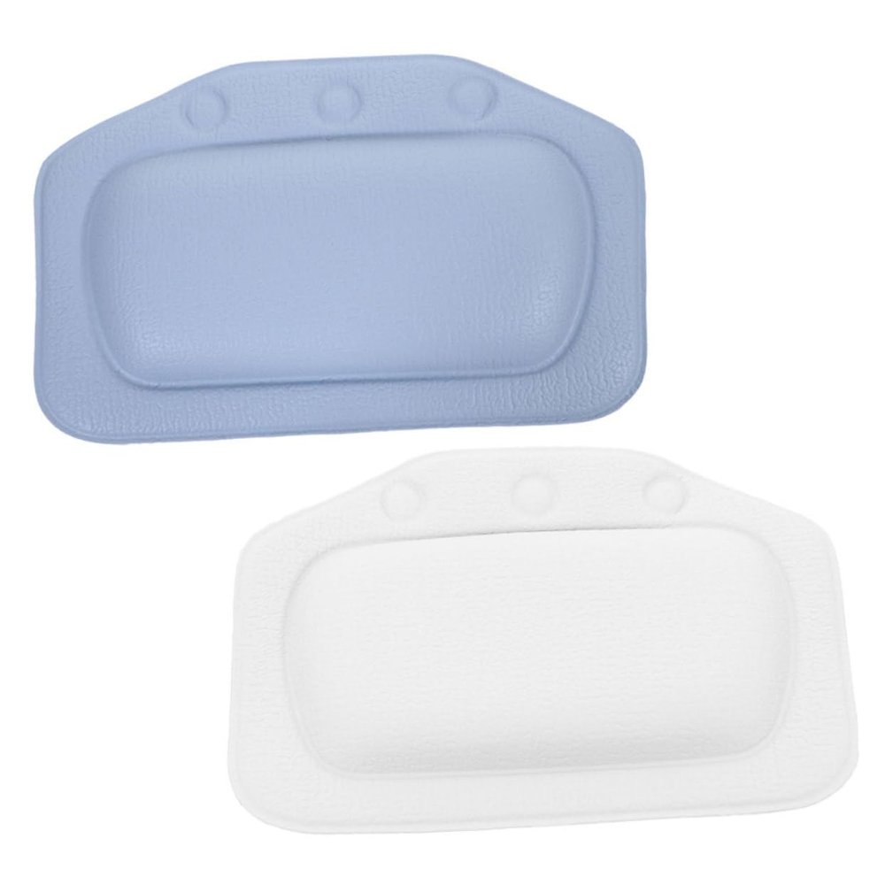 2Pcs Comfortable Bathtub Pillow Supple Bath Head Rests for Head Neck and Back Support Durable and Breathable for Spa and Relaxation
