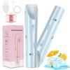 Bikini Shaver, Trimmer 2.0, 2 in 1 Bikini Trimmer for Women, Dual Head Shaver Women, 2 in 1 Wet & Dry Waterproof Electric Bikini Trimmer for Face, Body & Intimate Areas (Blue) view 1