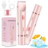 Bikini Shaver, Trimmer 2.0, 2 in 1 Bikini Trimmer for Women, Dual Head Shaver Women, 2 in 1 Wet & Dry Waterproof Electric Bikini Trimmer for Face, Body & Intimate Areas (Pink) view 1