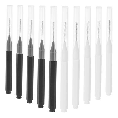 60pcs Micro Eyebrow Brush with Caps Portable Lash and Brow Applicators for Eyebrow Lamination Compact Design for Travel Makeup and Salon Use for Defined Brows and Sanitary Storage