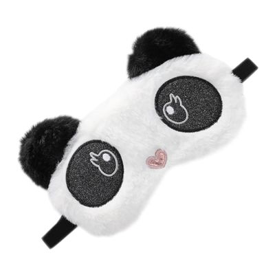 1Pc Adorable Panda Eye Mask Plush Cartoon Sleep for for Travel Relaxation Improved Sleep Quality Blocks Light Reduces Eye Fatigue