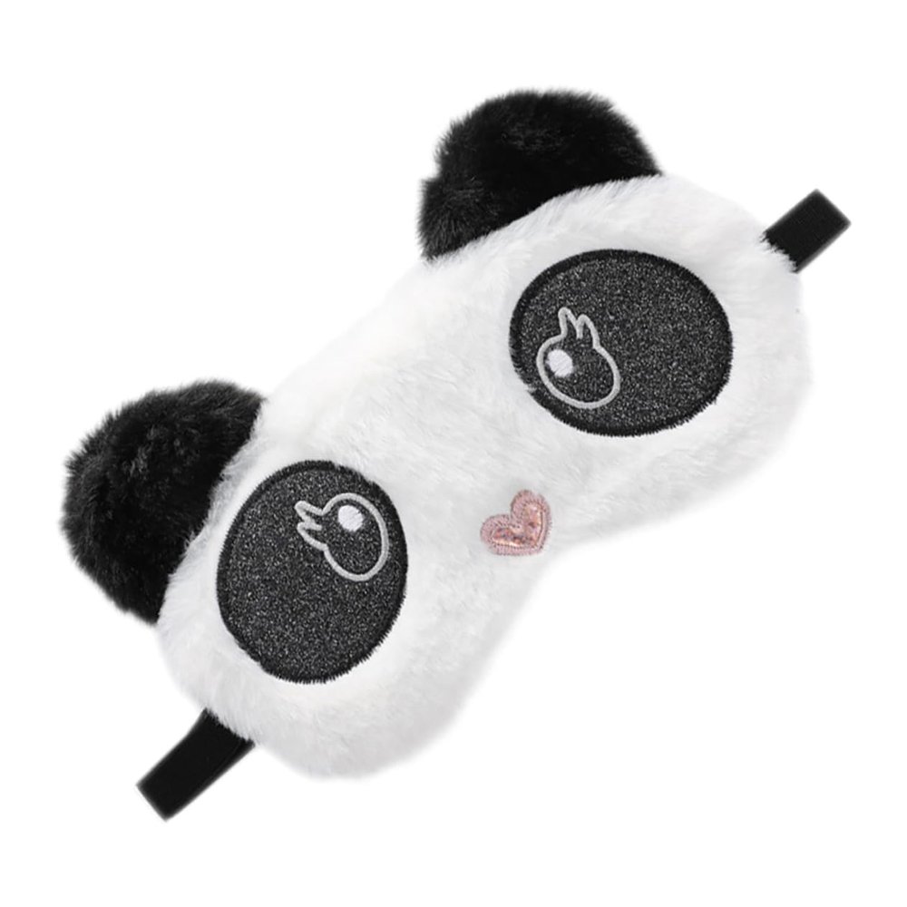 1Pc Adorable Panda Eye Mask Plush Cartoon Sleep for for Travel Relaxation Improved Sleep Quality Blocks Light Reduces Eye Fatigue