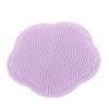 Bath Brush with Ergonomic Grip Soft Silicone Cradle Cap Scrubber for Gentle Scalp Exfoliation Shower Essentials Purple for Newborns view 1
