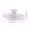 Bath Brush with Ergonomic Grip Soft Silicone Cradle Cap Scrubber for Gentle Scalp Exfoliation Shower Essentials Purple for Newborns view 2