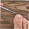 5Pcs Stainless Steel Single Head Nail File Precision Manicure Pedicure Tool for Fingernails and Toenails Durable Metal Buffer for Salon Home Use view 2