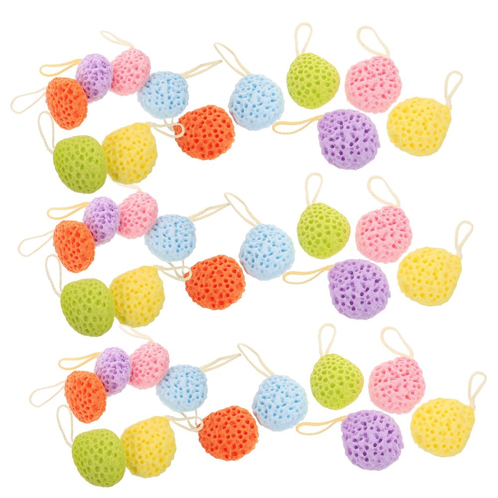 36Pcs Bath Sponges Honeycomb Exfoliating Shower Loofahs for Gentle Cleansing Soft Body Scrubber with Hanging Strap for Full Body Coverage and Spa Like Experience