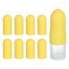 uxcell 8pcs Silicone Bottle Covers for Travel, Elastic Sleeves for Leak Proofing 1.1" Dia Toiletry Sleeves Travel Accessories for Shampoo Wash Body Bottles, Yellow view 1