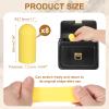 uxcell 8pcs Silicone Bottle Covers for Travel, Elastic Sleeves for Leak Proofing 1.1" Dia Toiletry Sleeves Travel Accessories for Shampoo Wash Body Bottles, Yellow view 2