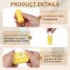 uxcell 8pcs Silicone Bottle Covers for Travel, Elastic Sleeves for Leak Proofing 1.1" Dia Toiletry Sleeves Travel Accessories for Shampoo Wash Body Bottles, Yellow view 3