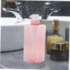 2PCS Pink Square Emulsion Pump Bottles Refillable Shampoo Dispenser for Body Wash Lotion and Soap Large Capacity Bottle for Home Hotel Use view 3