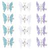 12 Pcs Moving Butterfly Hair Clips Cute Silver Butterfly Hair Barrettes Aesthetic Shiny Butterflies Claw Clips for Women Thick or Thin Hair, Headwear Gifts for Party Decor view 2