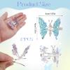12 Pcs Moving Butterfly Hair Clips Cute Silver Butterfly Hair Barrettes Aesthetic Shiny Butterflies Claw Clips for Women Thick or Thin Hair, Headwear Gifts for Party Decor view 3