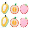 6Pcs Fruit Shape Bath Sponge Exfoliating Shower Sponges for Materials for Newborns and Daily Use for Showers and Birthdays view 1