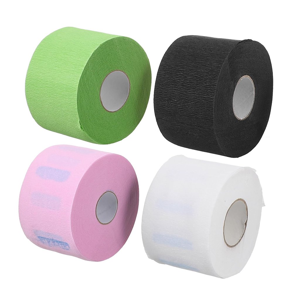Beaupretty Professional Stretchy Neck Strips 4 Rolls Neck Protection Paper for Hairdressing Barber Supplies and Salon Use for Hair Cutting Coloring and Styling