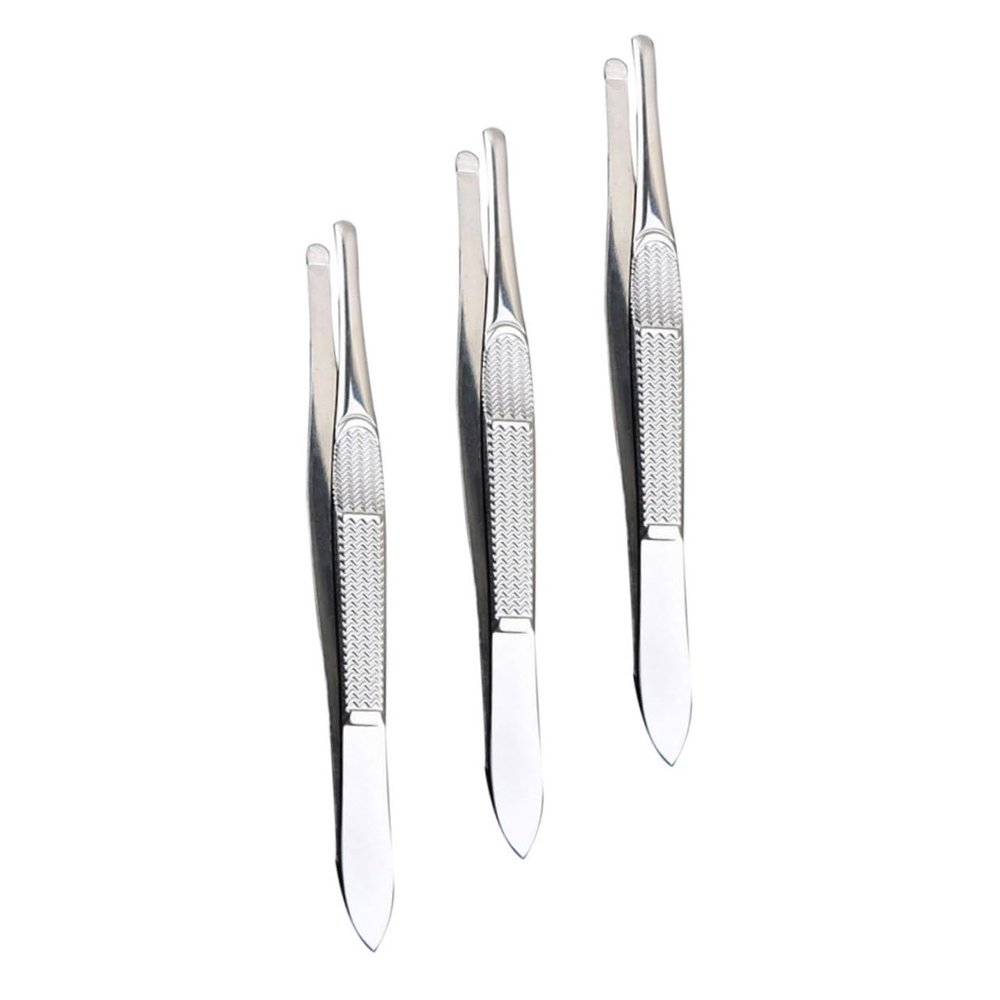 3Pcs Professional Tweezers for Eyebrow Grooming Facial Tweezers with Ergonomic Grip for Hair Trimming and Precision Removal for Women
