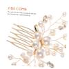 2Pcs Pearl Hair Side Comb Clips with Rhinestones Elegant Bridal Hair Accessories for Weddings Lightweight Hair Combs for Brides Bridesmaids and Mothers view 2