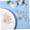 2Pcs Pearl Hair Side Comb Clips with Rhinestones Elegant Bridal Hair Accessories for Weddings Lightweight Hair Combs for Brides Bridesmaids and Mothers view 4