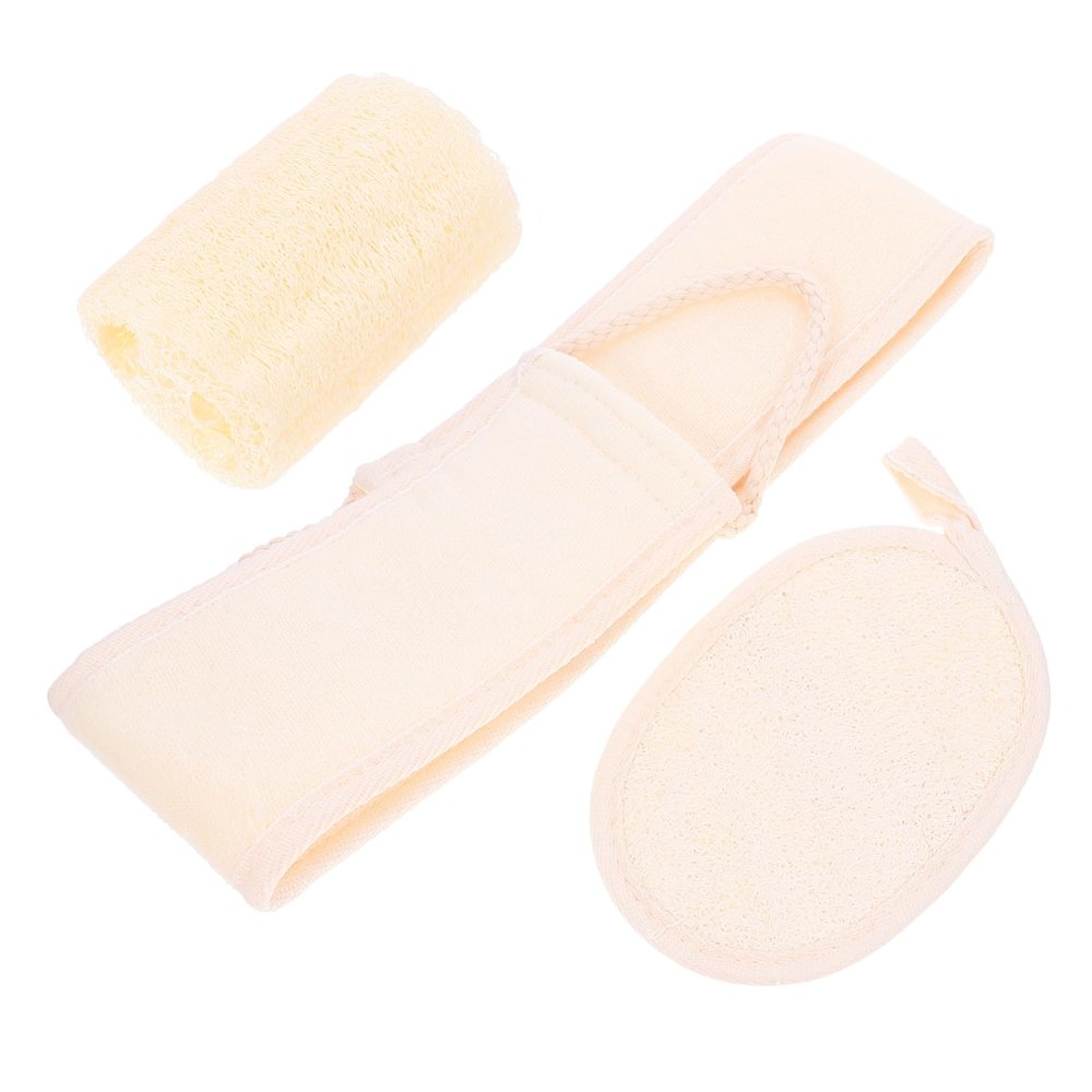 1Set Exfoliating Bath Scrub with Back Scrubber Bath Towel Bath Ball for Complete Bathing Routine Soft Loofah Material for Comfortable Self Care Experience