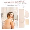1Set Exfoliating Bath Scrub with Back Scrubber Bath Towel Bath Ball for Complete Bathing Routine Soft Loofah Material for Comfortable Self Care Experience view 3