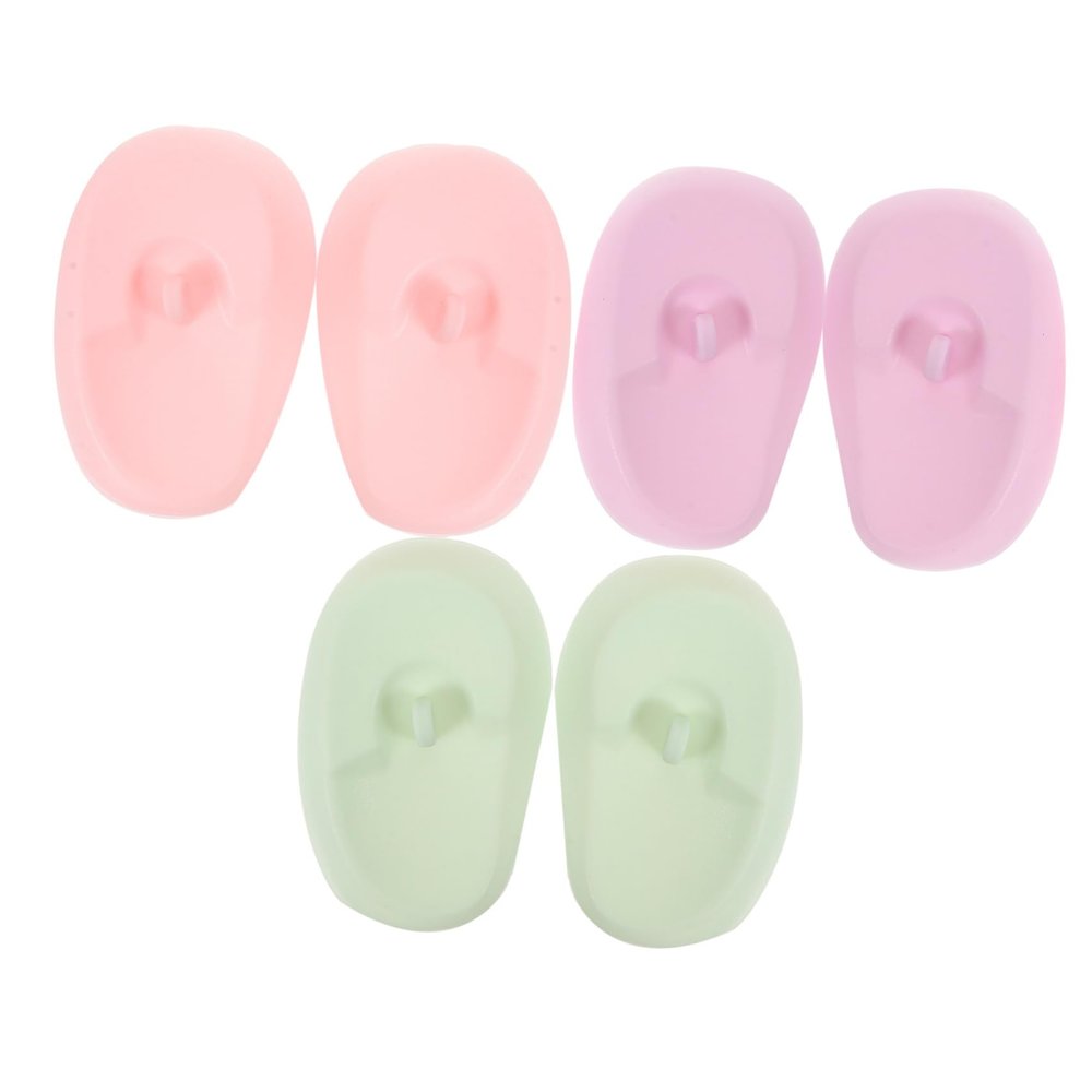 3 Pairs Silicone Ear Covers for Hair Dyeing Ear Protection