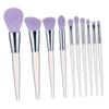 10Pcs Purple Cosmetic Makeup Brush Lightweight and Portable Makeup Tools for Foundation Eyeshadow Blusher and Powder for Sensitive Skin Travel Friendly view 1