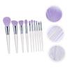 10Pcs Purple Cosmetic Makeup Brush Lightweight and Portable Makeup Tools for Foundation Eyeshadow Blusher and Powder for Sensitive Skin Travel Friendly view 2