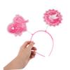 Beaupretty 5Pcs Breast Awareness Headbands Interactive Ribbon Hair Accessories for Party Decorations Themed Events and Photo Props Vibrant and Creative Hair Hoops view 4