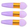 3Pcs Angled Makeup Sponge with Handle Soft Reusable Face Powder Puff for Foundation Portable Cosmetic Tool for Quick Touchups Skin Friendly Compact Design view 1