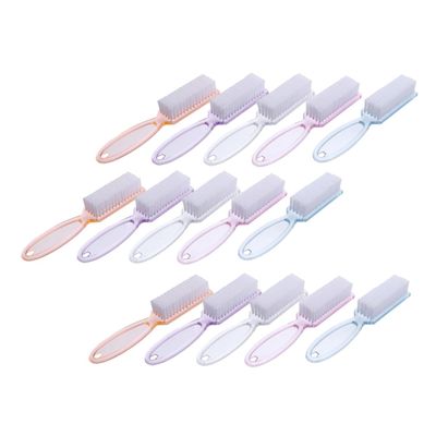 15Pcs Nail Art Cleaning Brush Durable Nail Cleaner Tools for Nail Salon Lightweight and Easy to Use for Manicure Pedicure Non Damaging to Nails