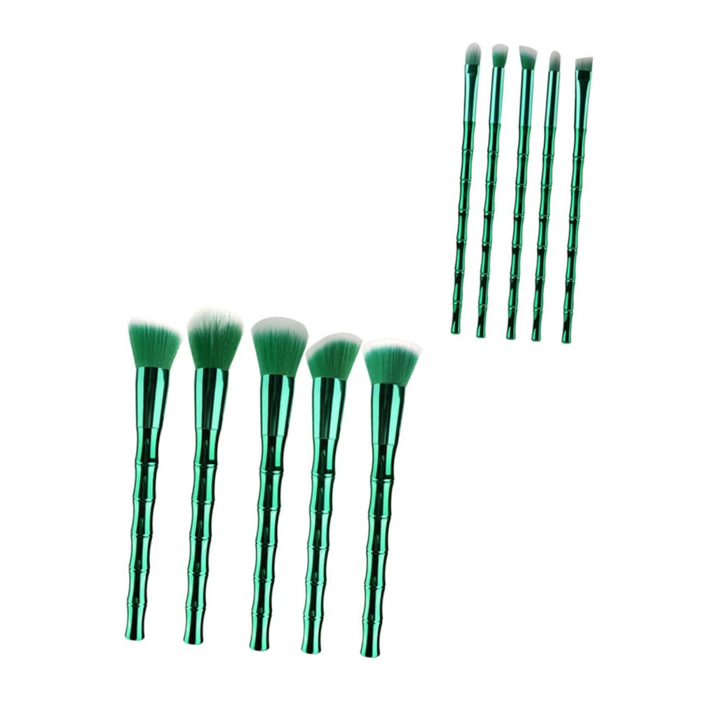 10Pcs Makeup Brush Soft Fibers for Application for Teen Includes Variety for Contouring Highlighting Portable Easy to Clean